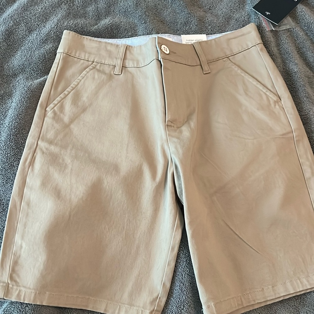 Kids khaki shorts, size 12 new with tags